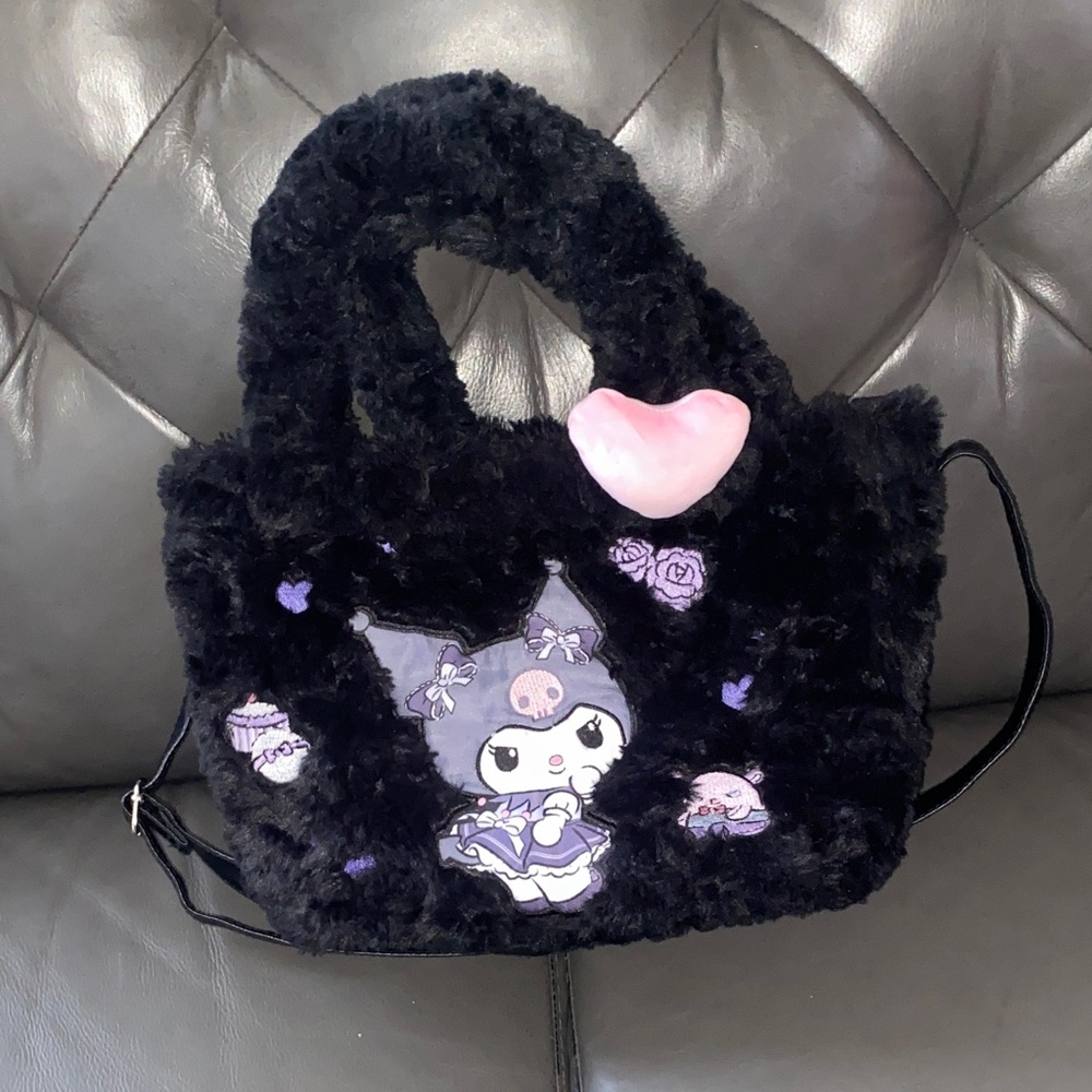 Sanrio: Black and Purple Plush Kuromi Tote Bag